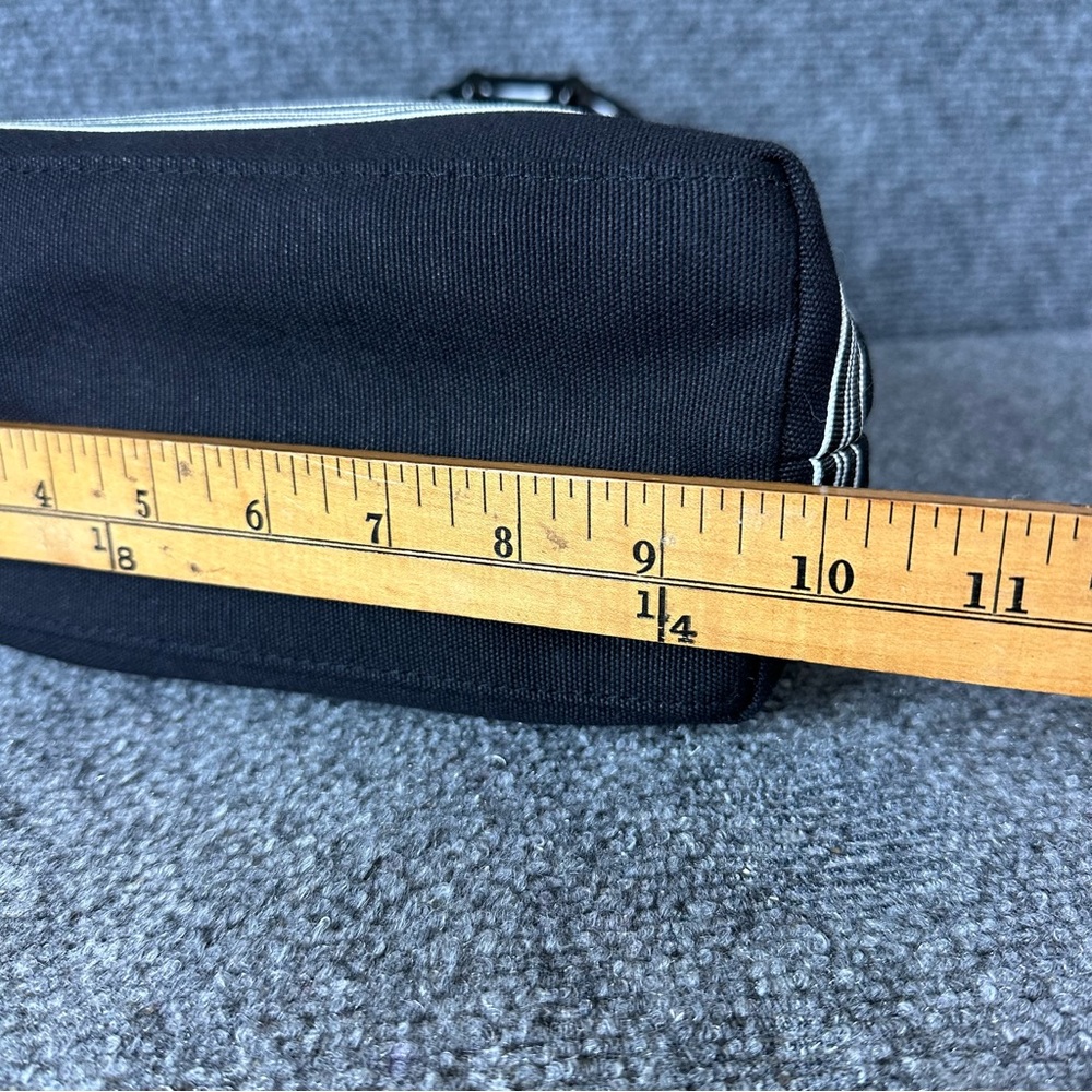Vintage Tianni hand bag bamboo top handles black and white grosgrain ribbon 8x10 - Picture 11 of 13